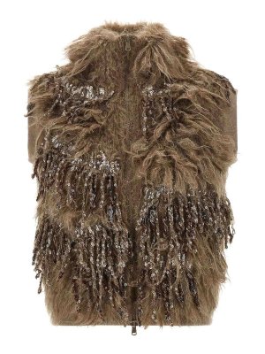 BRUNELLO CUCINELLI: Chalecos - Chaleco - Dazzling Moss Embroidery