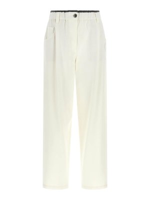 BRUNELLO CUCINELLI: casual trousers - White Cotton Trousers