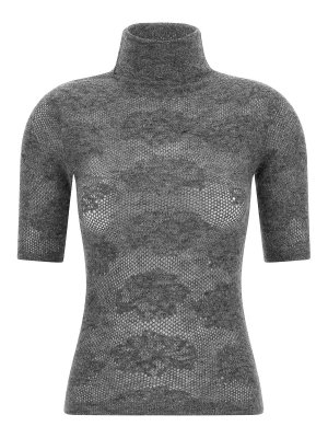 BRUNELLO CUCINELLI: Strickpullover mit Rundhalsausschnitt - Rundhalspullover - Grau