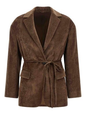 BRUNELLO CUCINELLI: ブレザー - ブレザー - ブラウン