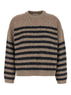 BRUNELLO CUCINELLI: Strickpullover mit Rundhalsausschnitt - Rundhalspullover - Bunt