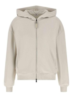 BRUNELLO CUCINELLI: Sweatshirts & Sweaters - Beige Cotton Hoodie