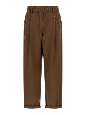 BRUNELLO CUCINELLI: Pantalones casual - Pantalón Casual - Shiny Bartack