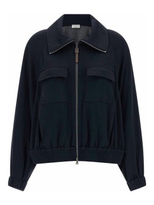 BRUNELLO CUCINELLI: Sweatshirts & Pulls - Sweat-Shirts - Shiny Zipper Pull