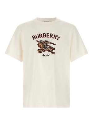 BURBERRY: t-shirts - White Ryan Cotton T-Shirt