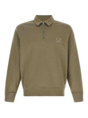 C.P. COMPANY: Felpe e maglie - Felpa grigia in pile di cotone