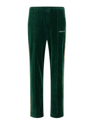 CASABLANCA: pantaloni sport - Pantaloni da jogging in velluto verde