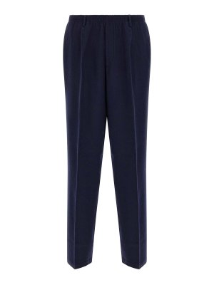 CELLAR DOOR: pantaloni casual - Pantaloni Ezio blu in lana e cashmere