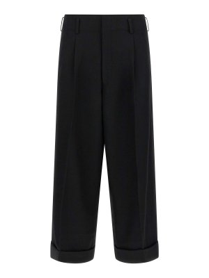 COMME DES GARCONS: casual trousers - Black Cropped Trousers