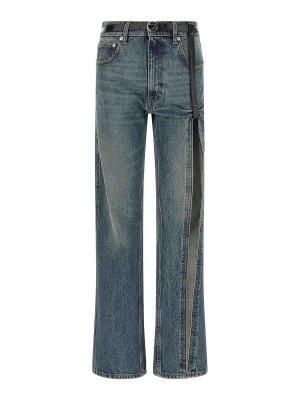 COPERNI: jeans dritti, a sigaretta - Jeans di cotone blu con sospensione