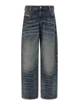 DIESEL: Jeans à jambe droite - Jean Droit - 1982 D-Hakou-Fsj1