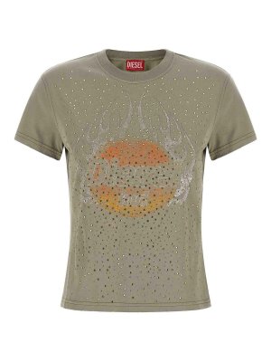 DIESEL: T-shirts - T-Shirt - Grün