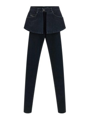 DIESEL: flared jeans - Blue D-Spika-Fsj2 Denim Jeans