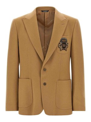 DOLCE & GABBANA: blazers - Beige Portofino Cashmere Blazer