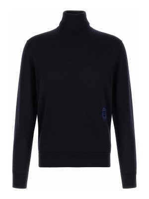 DOLCE & GABBANA: Suéteres con cuello pico - Suéter Cuello Redondo - Azul