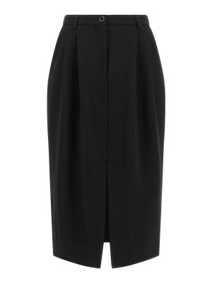 DOLCE & GABBANA: Knielange und Midi Röcke - Midirock - Schwarz
