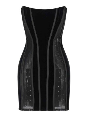 ELISABETTA FRANCHI: abiti al ginocchio - Abito a corsetto nero