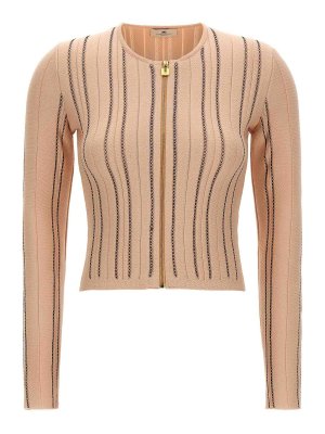 ELISABETTA FRANCHI: カーディガン - カーディガン - ヌードカラー
