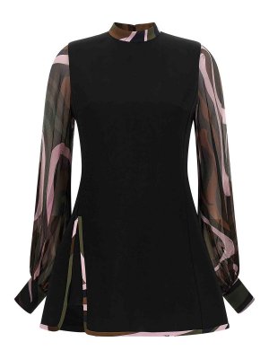 EMILIO PUCCI: Knielange Kleider - Knielanges Kleid - Schwarz