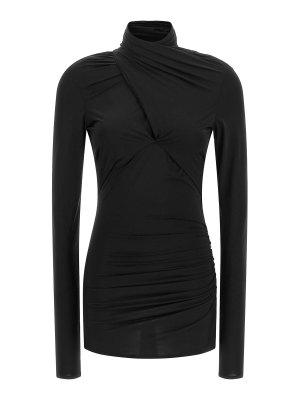 ENTIRE STUDIOS: Top e canotte - Maglia tecnica in gres nero