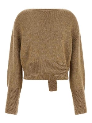 ERMANNO SCERVINO: Strickpullover mit Rundhalsausschnitt - Rundhalspullover - Beige