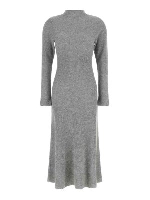 FABIANA FILIPPI: abiti al ginocchio - Abito grigio in maglia di cashmere e seta