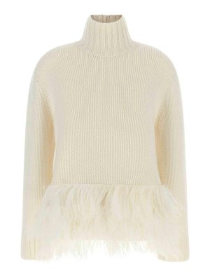 FABIANA FILIPPI: Suéteres con cuello pico - Suéter Cuello Redondo - Blanco