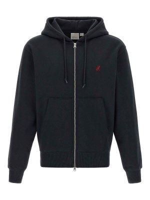 GRAMICCI: Sweatshirts & Sweaters - Black One Point Cotton Hoodie