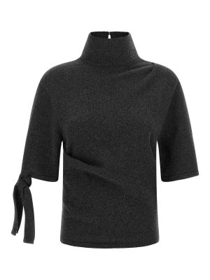 JACQUEMUS: Top e canotte - Top grigio in lana merino Fiocco