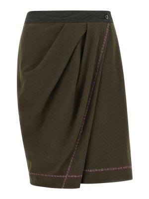 KIKO KOSTADINOV: Trousers Shorts - Green Petrel Culotte Bermuda Shorts