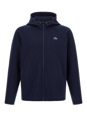 LACOSTE: Felpe e maglie - Felpa con cappuccio blu interlock