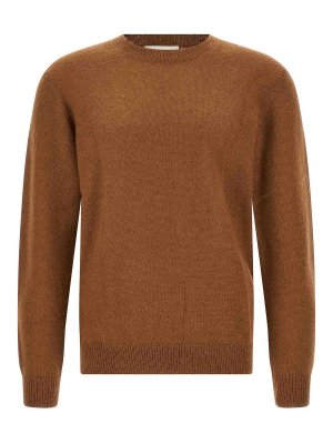 LARMERI STUDIO: crew necks - Brown Cashmere Jumper