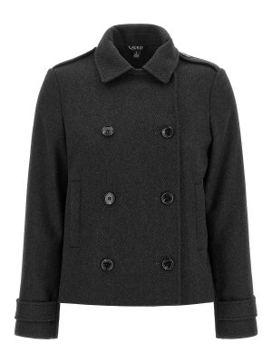 LAUREN RALPH LAUREN: ロングコート - ロングコート - グレー