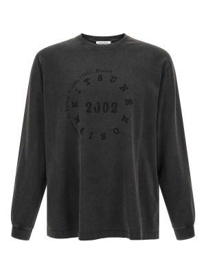 MAISON KITSUNÉ: t-shirts - Maison Kitsun Circle Stamp Cotton T-Shirt