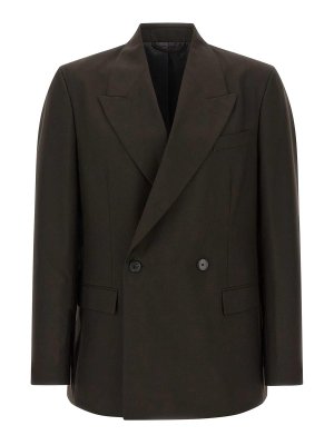 MFPEN: blazers - Brown Virgin Wool Double-Breasted Blazer