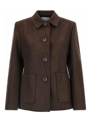 MISENITHE: giacche blazer - Blazer marrone scarlatto