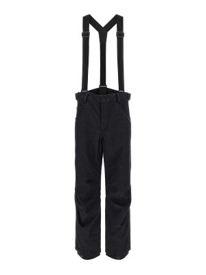 MONCLER: Trousers Shorts - Blue Denim Ski Bib Shorts
