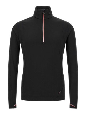 MONCLER: Felpe e maglie - Felpa nera in Polartec