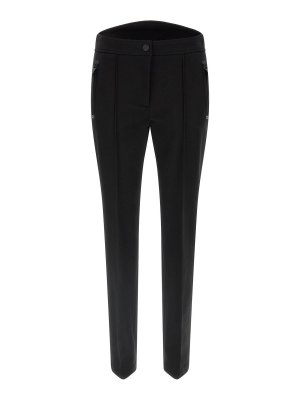 MONCLER: casual trousers - Black Technical Twill Trousers