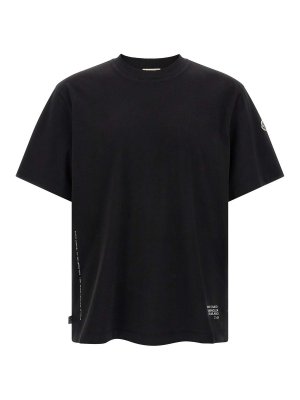 MONCLER: t-shirts - Black Moncler X Fragment T-Shirt
