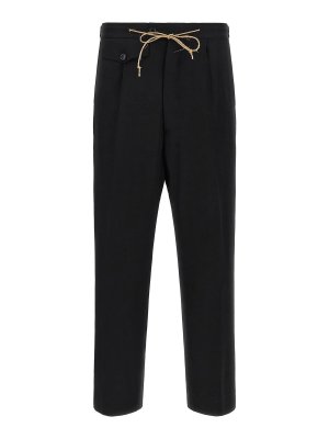 NAMACHEKO: casual trousers - Black Perkin Virgin Wool Trousers