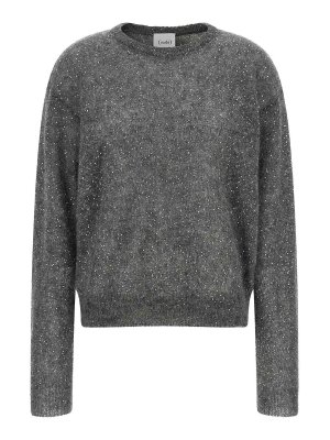 Nude: Strickpullover mit Rundhalsausschnitt - Rundhalspullover - Grau