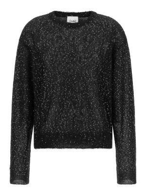 Nude: crew necks - Black Micro Sequin Jumper