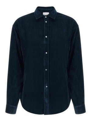 Nude: shirts - Blue Velvet Shirt