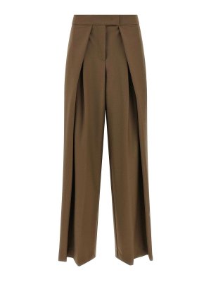 Nude: pantaloni casual - Pantaloni palazzo marroni