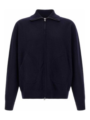 OLIVER LATTUGHI: Strickpullover mit Rundhalsausschnitt - Rundhalspullover - Blau