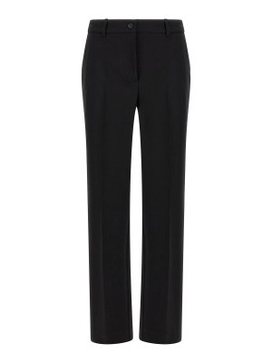 P.A.R.O.S.H.: casual trousers - Black Liliuxy26 Virgin Wool Trousers