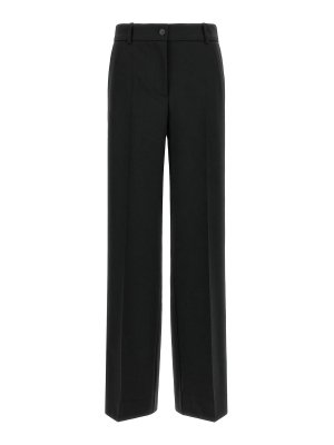 P.A.R.O.S.H.: casual trousers - Black Liliuxy26 Virgin Wool Trousers