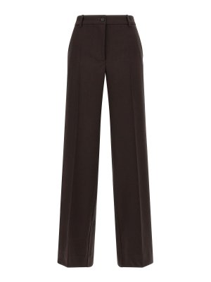 P.A.R.O.S.H.: casual trousers - Brown Liliuxy26 Virgin Wool Trousers