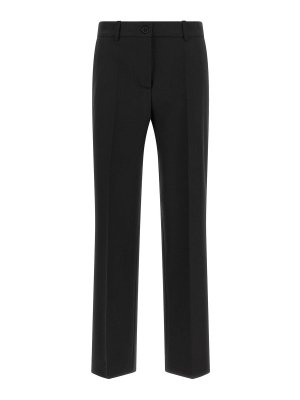 P.A.R.O.S.H.: casual trousers - Black Liliuxy26 Virgin Wool Trousers